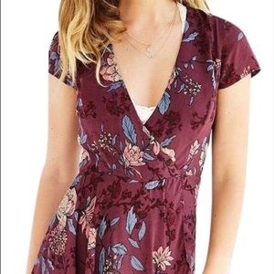 Floral v-neck romper